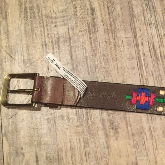New Free People High Summer Embroidered Brown Belt - Picture 8 of 8